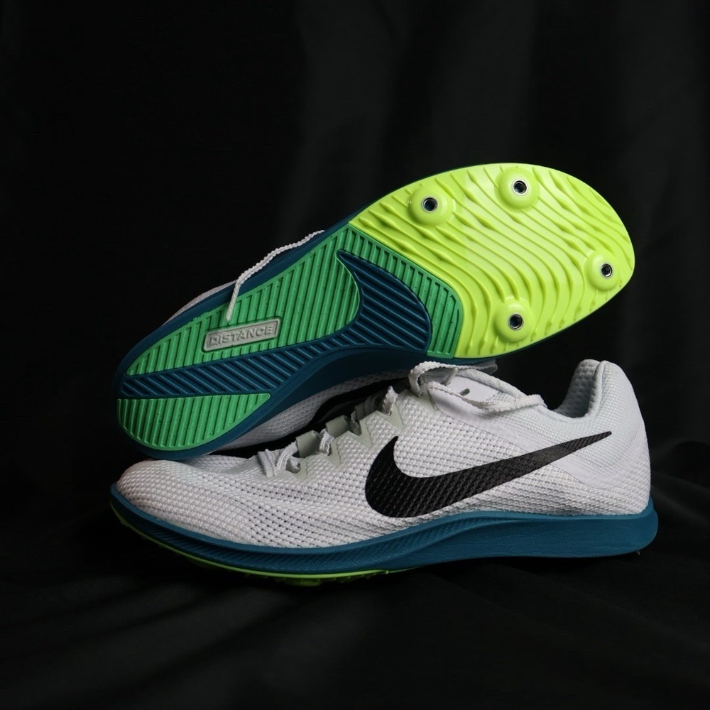 Nike Zoom Rival Distance FZ9653-102 White Spruce Track Spikes Mens Sz 8.5 + Bag - Picture 3 of 12